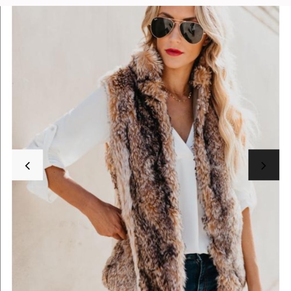 Vici fur vest size medium